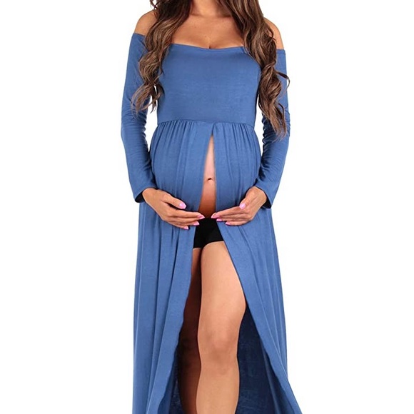 Valentine's♥️ Maternity Photoshoot Flowy Maxi Gown - Picture 5 of 7